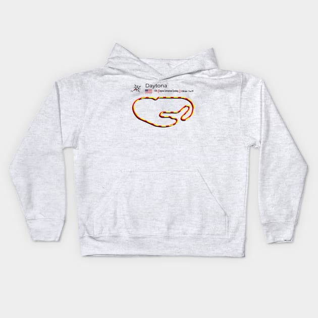 Racing Circuit Daytona - USA Kids Hoodie by Aurealis